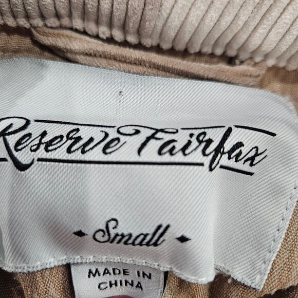 Reserve Fairfax Corduroy Crop Jacket Size Small Color Block Cram/Beige - Picture 8 of 8